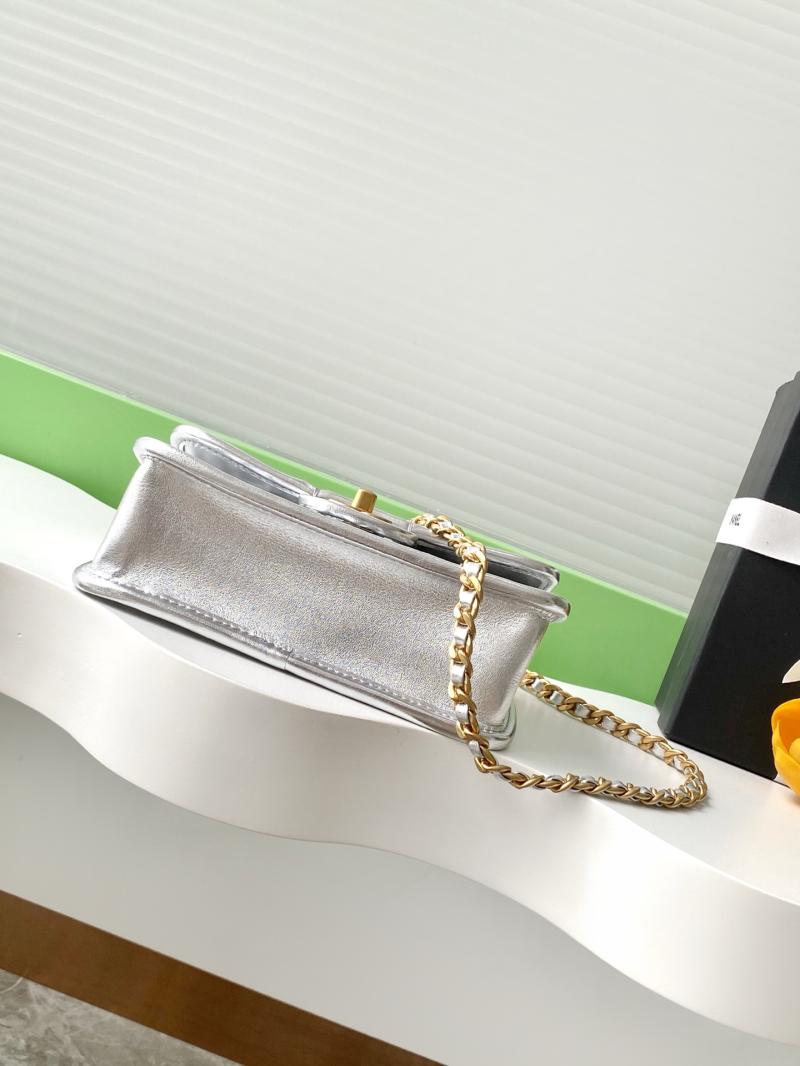 Mini Chanel Calfskin Flap Bag Silver AS4797