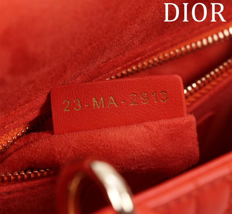 Mini Lady Dior Lambskin Bag Orange MD0505