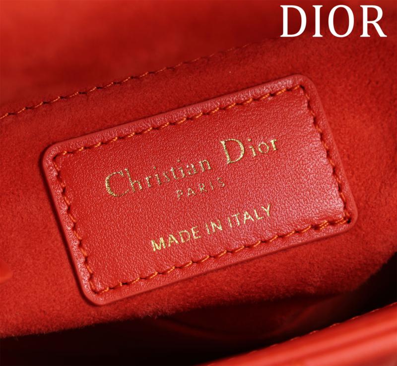 Mini Lady Dior Lambskin Bag Orange MD0505