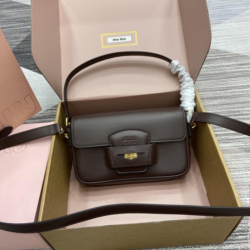 Miu Miu Penny Leather Bag Briarwood 5BD270