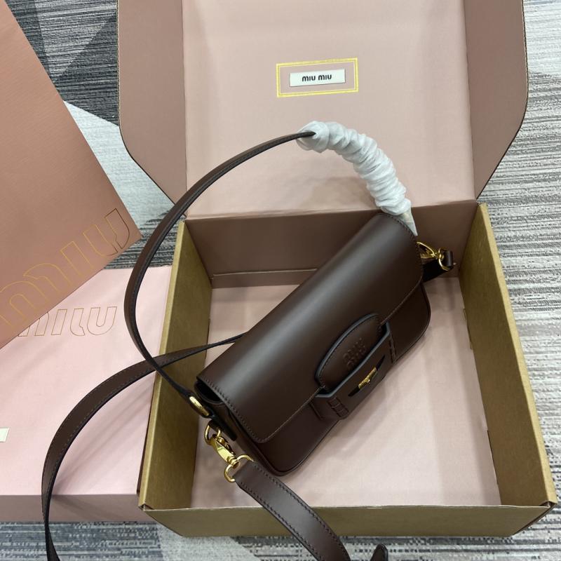 Miu Miu Penny Leather Bag Briarwood 5BD270