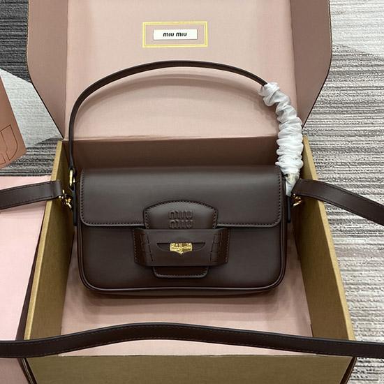 Miu Miu Penny Leather Bag Briarwood 5BD270