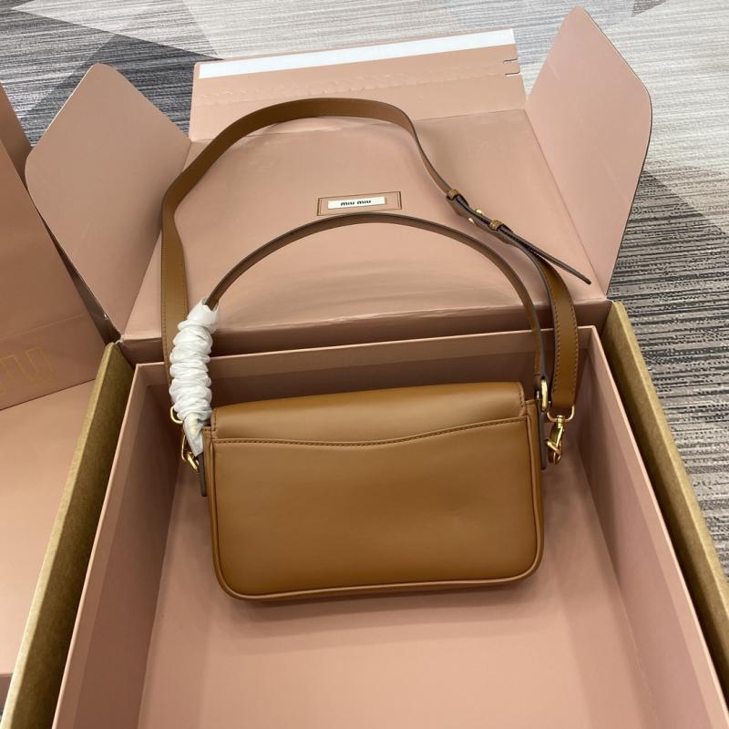 Miu Miu Penny Leather Bag Cognac 5BD270