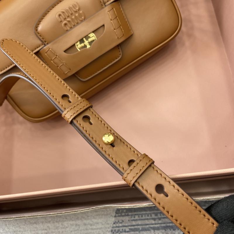 Miu Miu Penny Leather Bag Cognac 5BD270