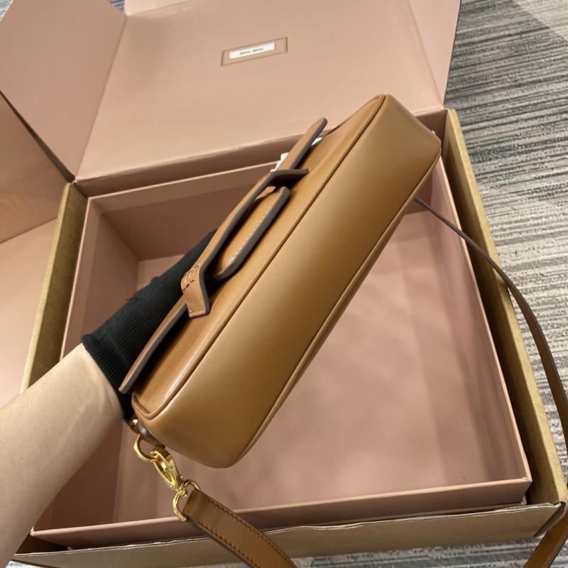 Miu Miu Penny Leather Bag Cognac 5BD270