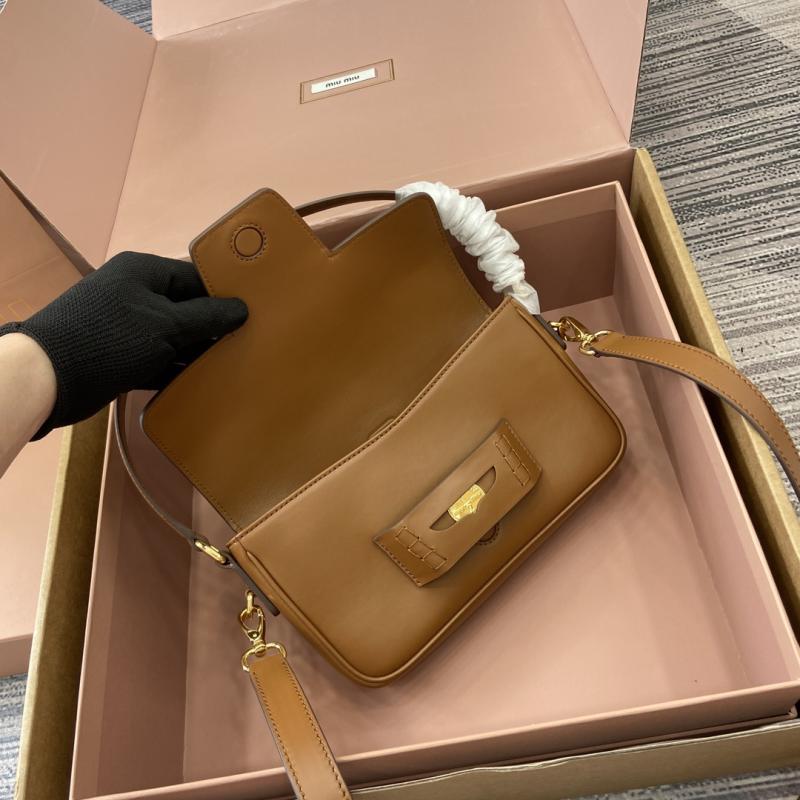 Miu Miu Penny Leather Bag Cognac 5BD270