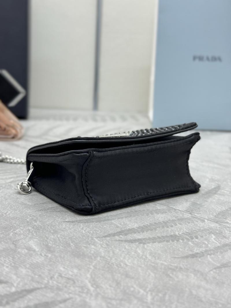 Prada Cardholder with shoulder strap Black 1MR024