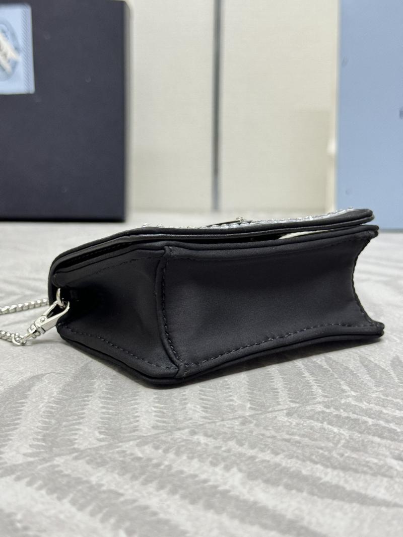 Prada Cardholder with shoulder strap Crystal 1MR024