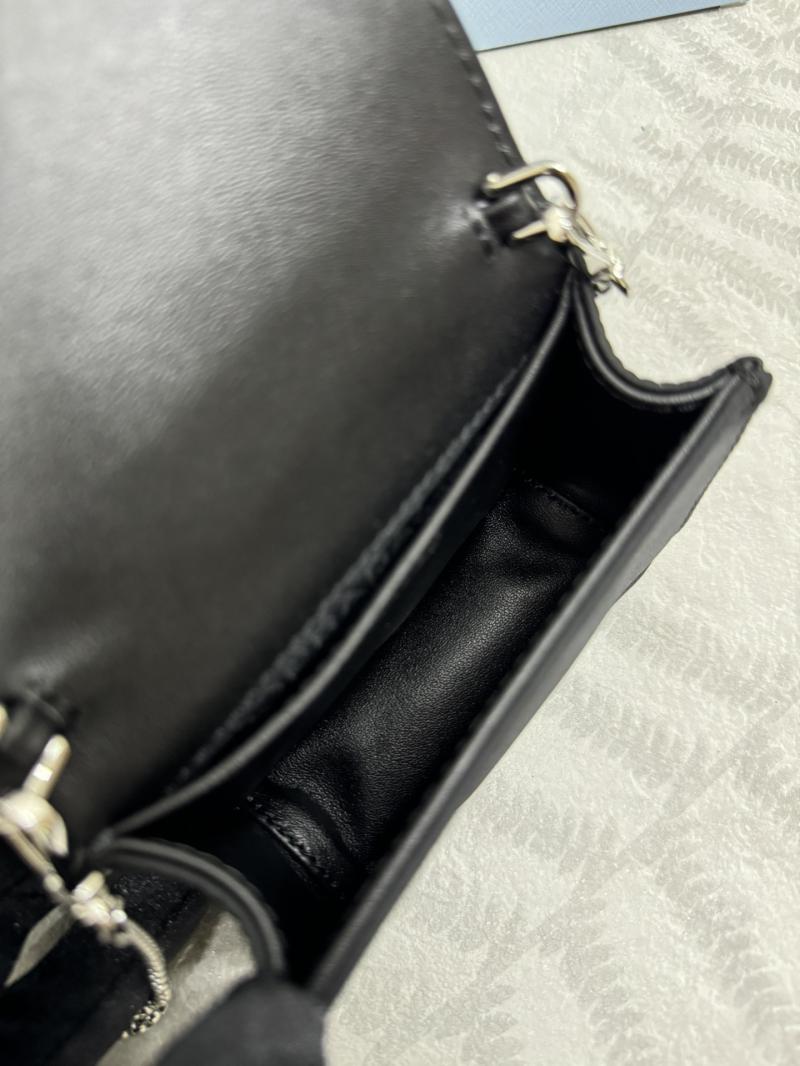 Prada Cardholder with shoulder strap Crystal 1MR024