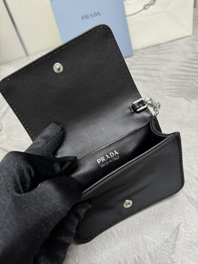 Prada Cardholder with shoulder strap Crystal 1MR024