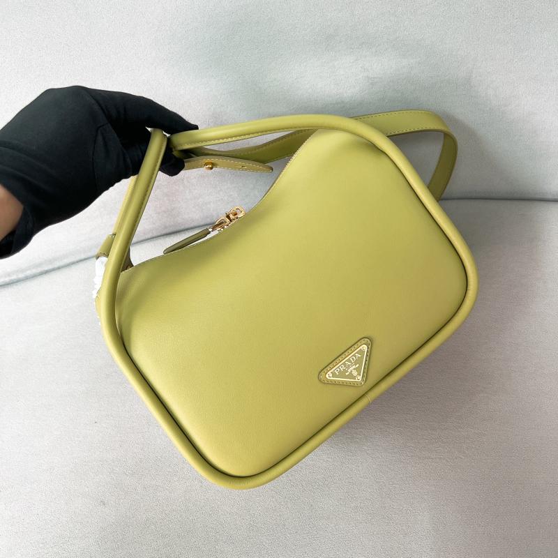 Prada Darling Leather Handbag Green 1BA451