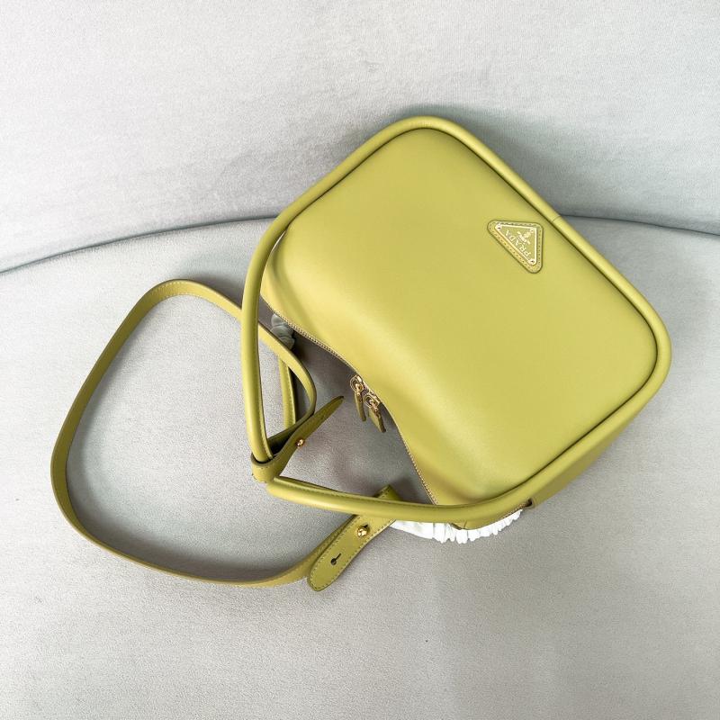 Prada Darling Leather Handbag Green 1BA451