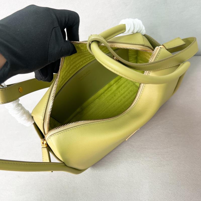 Prada Darling Leather Handbag Green 1BA451