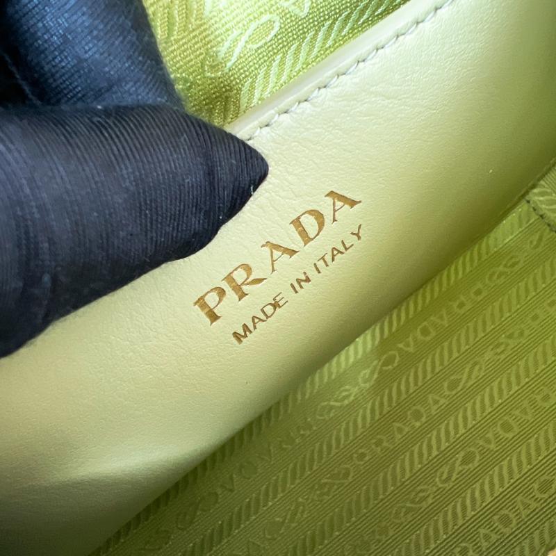 Prada Darling Leather Handbag Green 1BA451