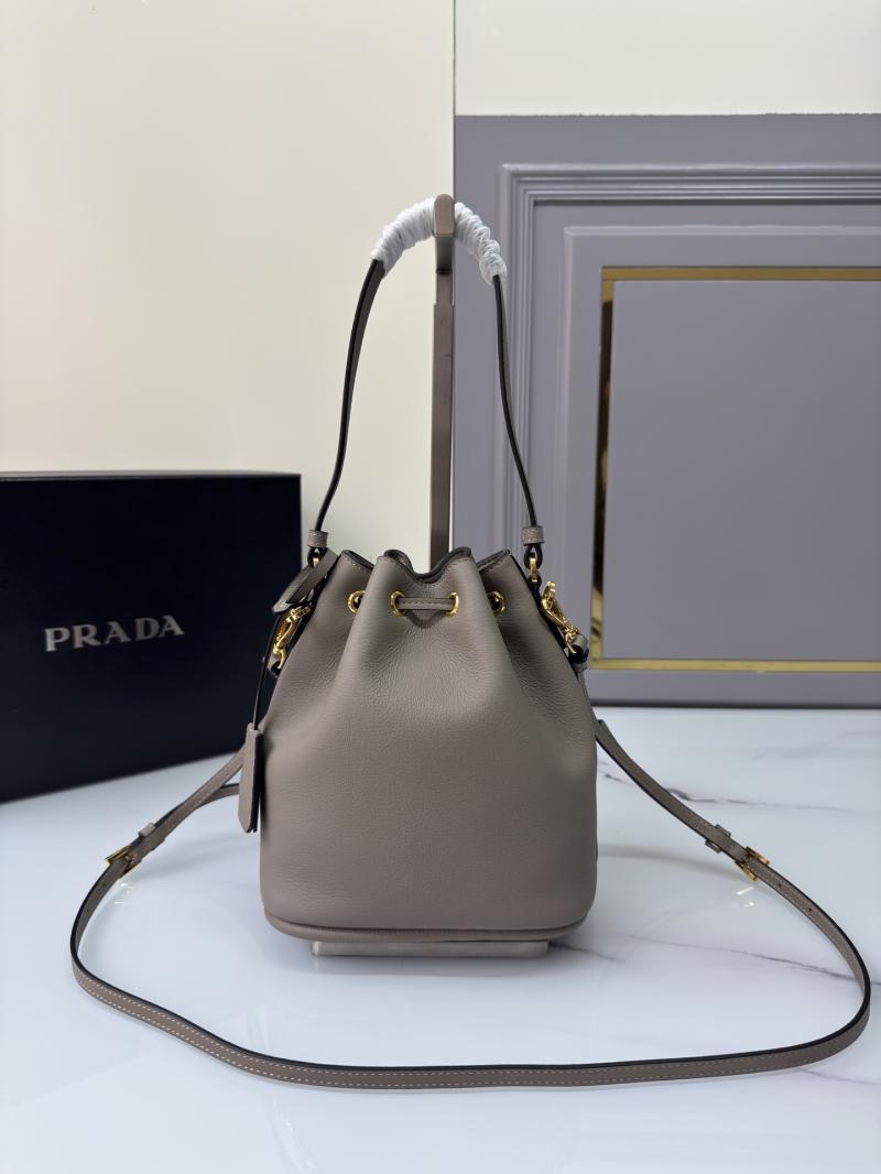 Prada Leather mini bag Grey 1BE067