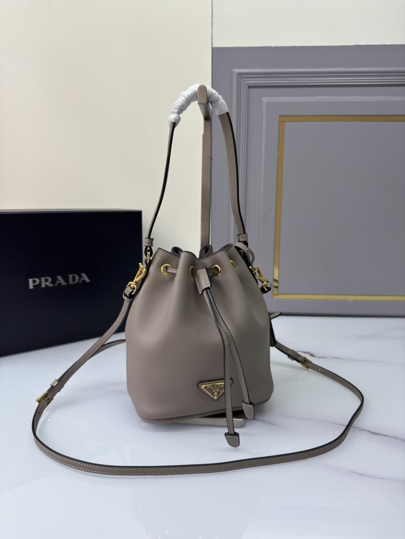 Prada Leather mini bag Grey 1BE067