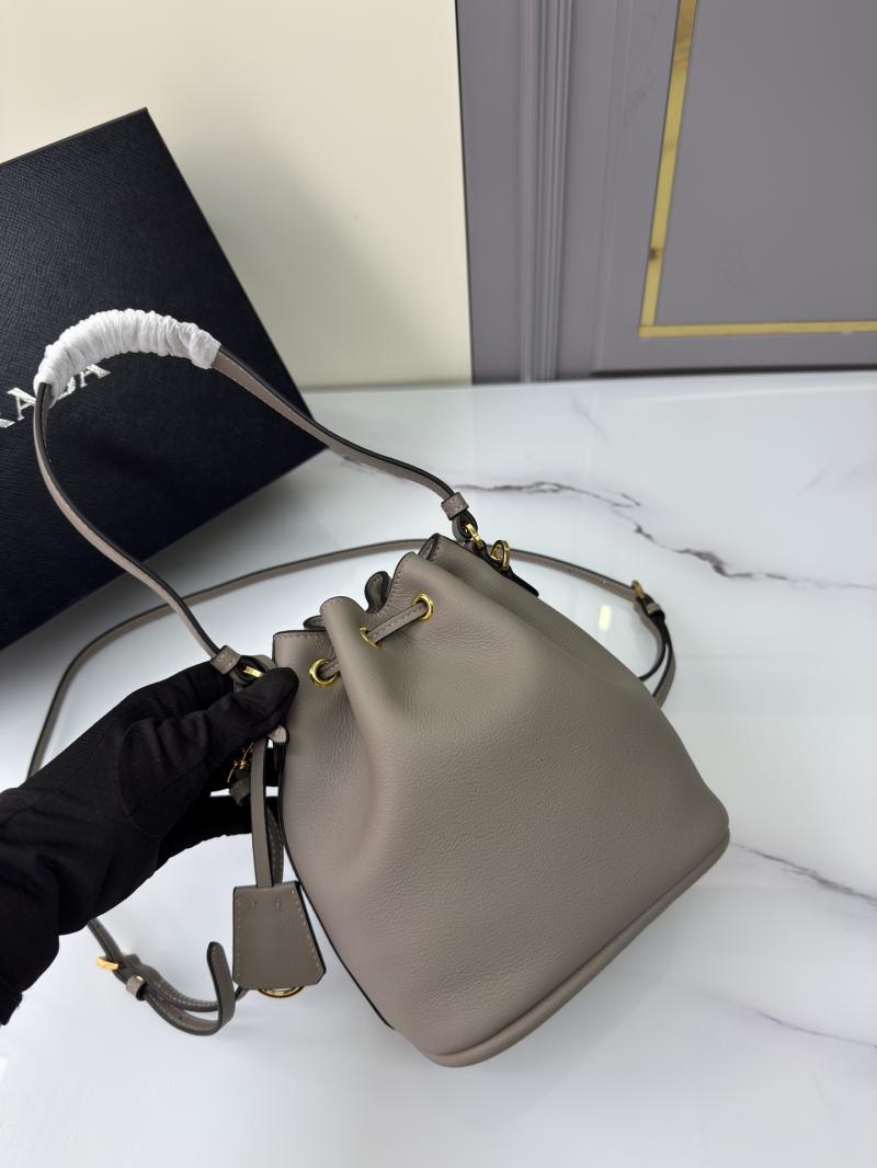 Prada Leather mini bag Grey 1BE067