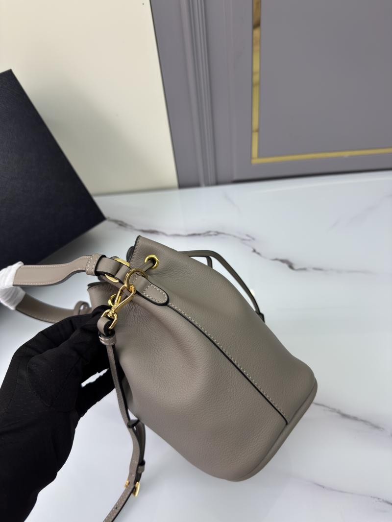 Prada Leather mini bag Grey 1BE067