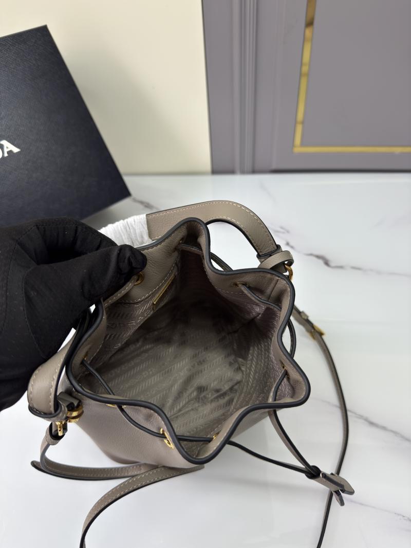 Prada Leather mini bag Grey 1BE067