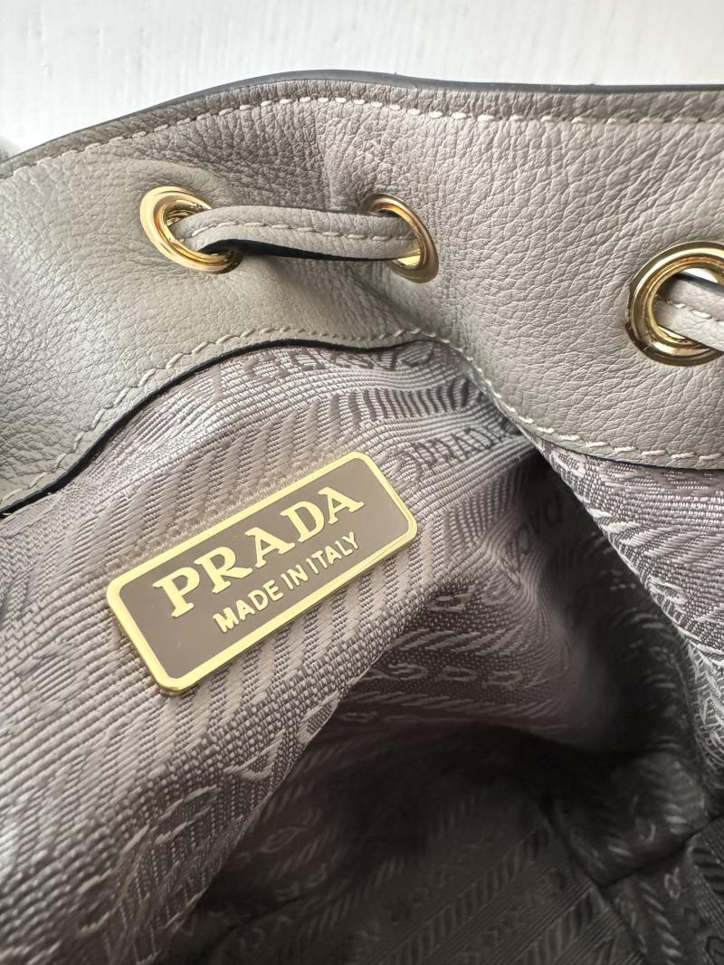 Prada Leather mini bag Grey 1BE067