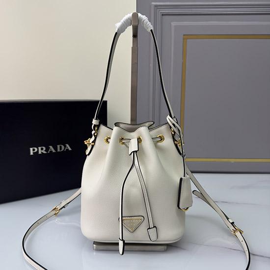 Prada Leather mini bag White 1BE067