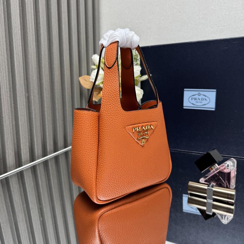 Prada Leather mini handbag Orange 1BA349