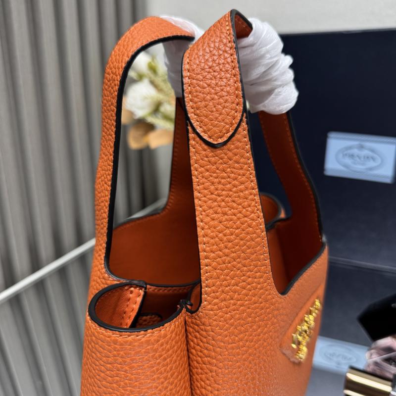 Prada Leather mini handbag Orange 1BA349
