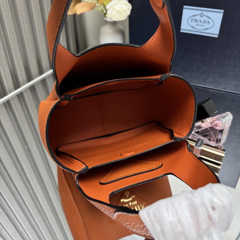 Prada Leather mini handbag Orange 1BA349