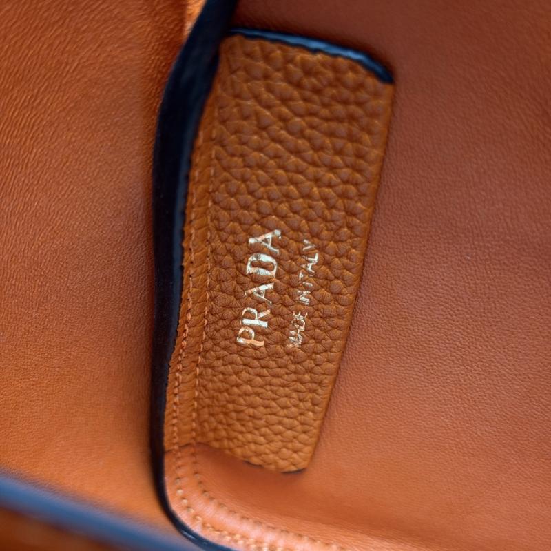 Prada Leather mini handbag Orange 1BA349