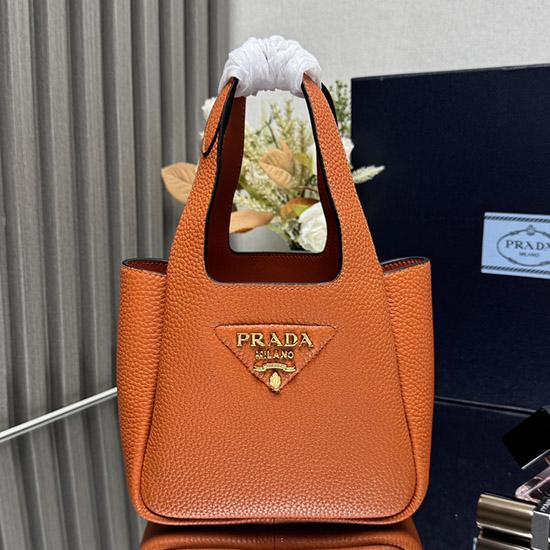 Prada Leather mini handbag Orange 1BA349
