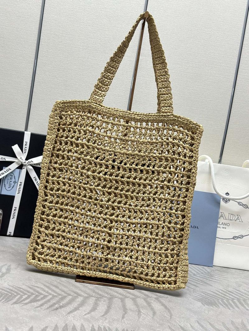 Prada Raffia Crochet tote bag Natural 1BG393
