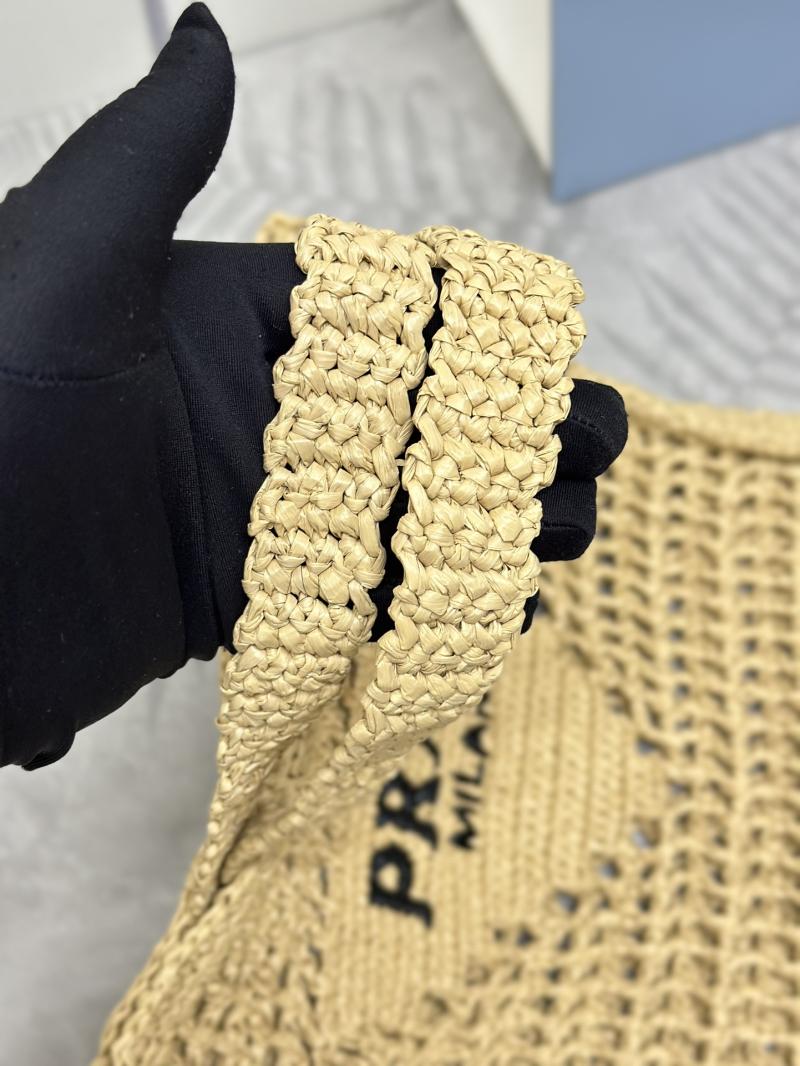 Prada Raffia Crochet tote bag Natural 1BG393