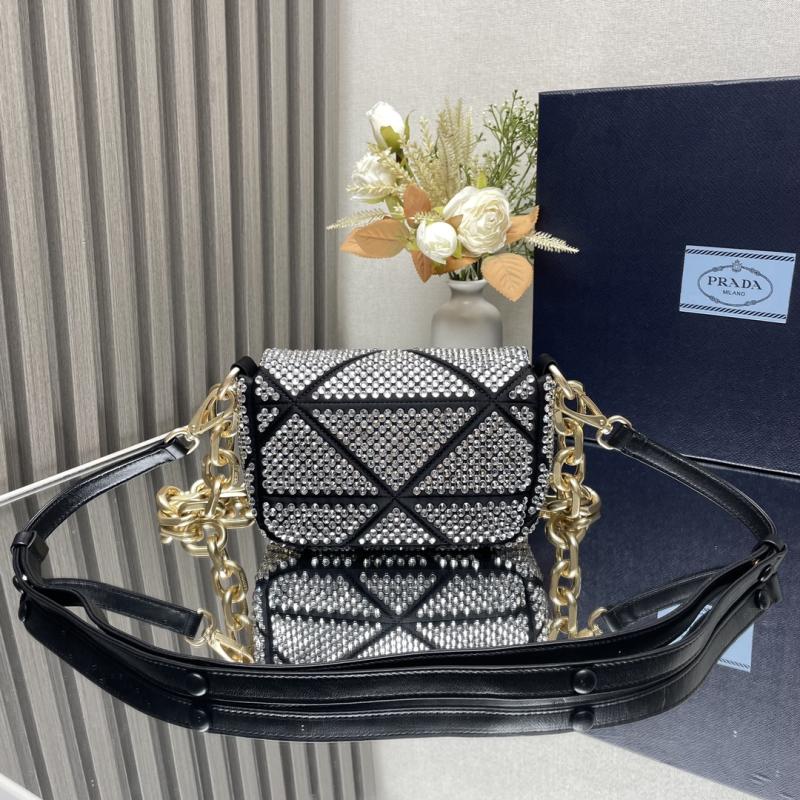 Prada Satin Mini-bag With Crystals Black 1BD329