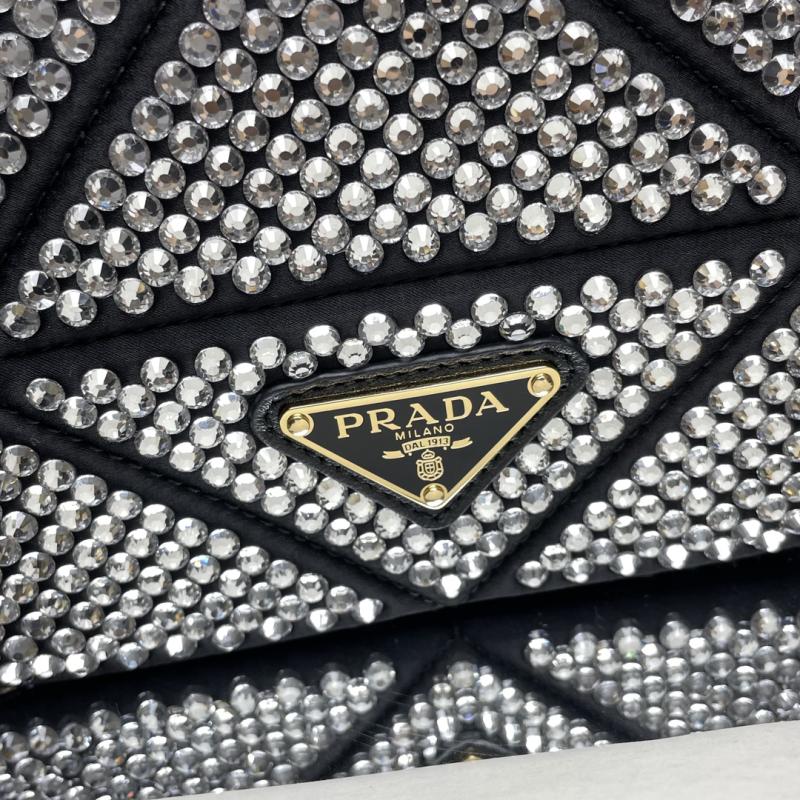 Prada Satin Mini-bag With Crystals Black 1BD329