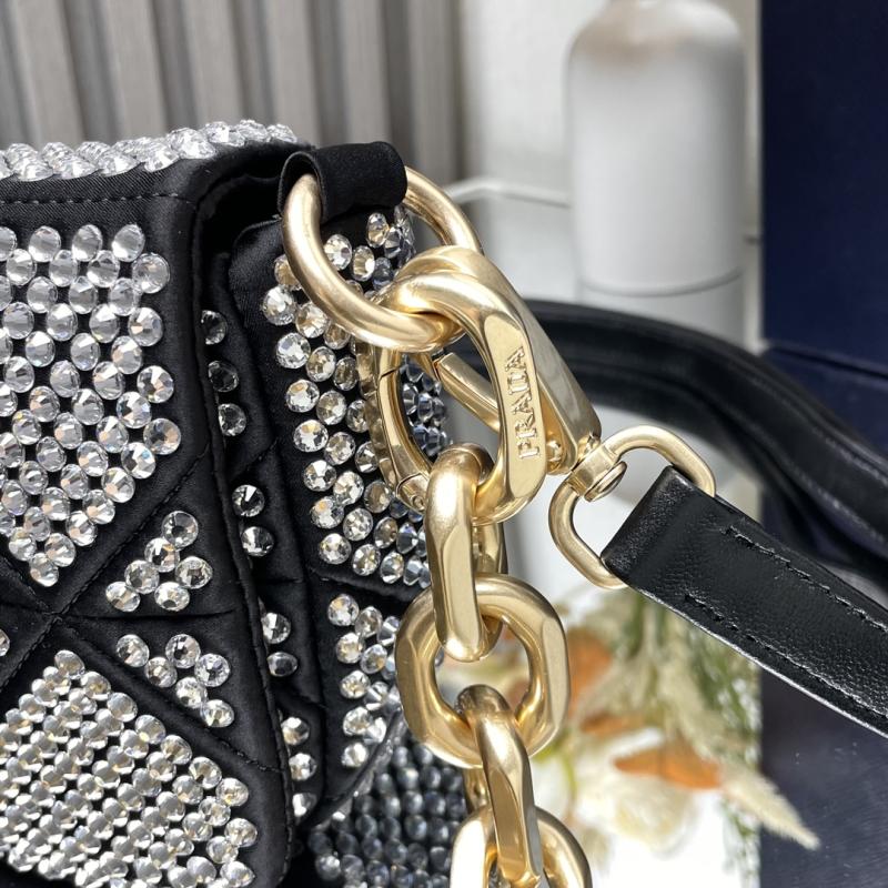 Prada Satin Mini-bag With Crystals Black 1BD329