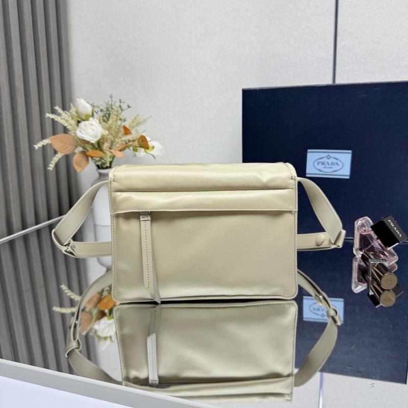 Prada Small padded Re-Nylon shoulder bag Beige 1BD313