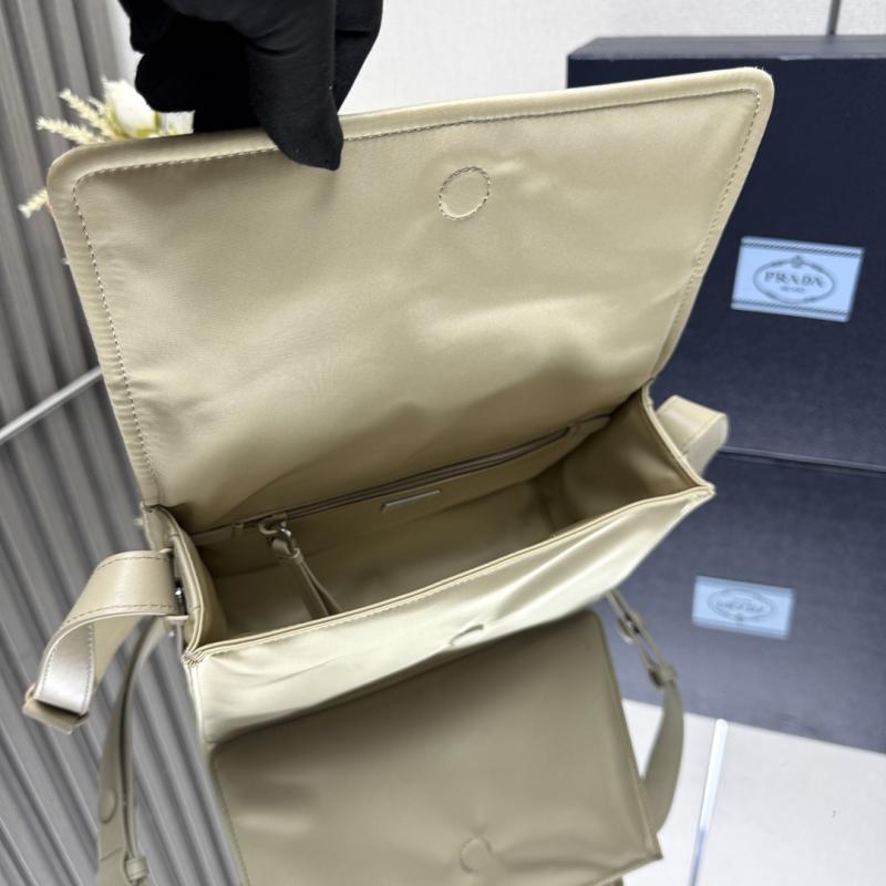 Prada Small padded Re-Nylon shoulder bag Beige 1BD313