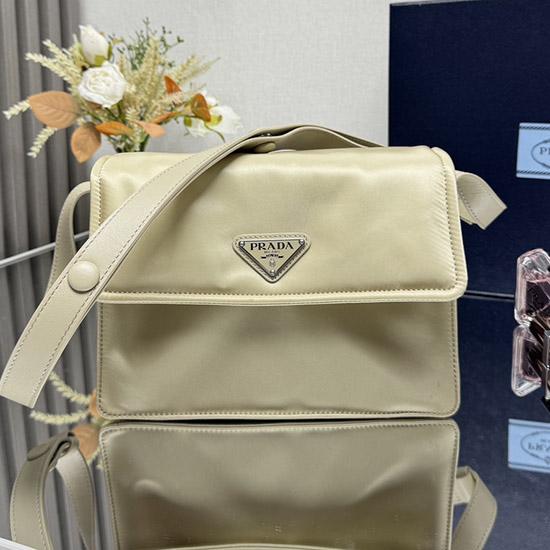 Prada Small padded Re-Nylon shoulder bag Beige 1BD313