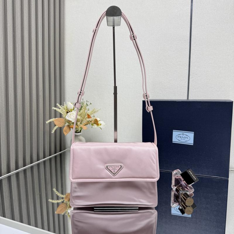 Prada Small padded Re-Nylon shoulder bag Pink 1BD313