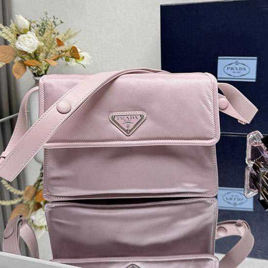 Prada Small padded Re-Nylon shoulder bag Pink 1BD313