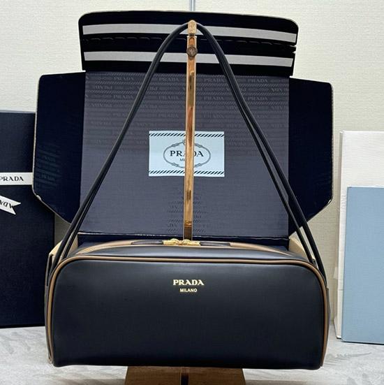 Prada Swing Leather shoulder bag Black 1BC249