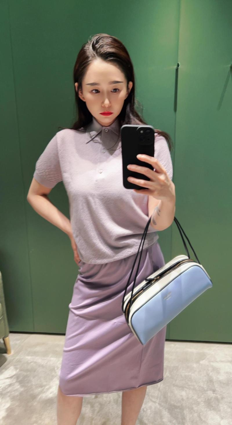 Prada Swing Leather shoulder bag Blue 1BC249
