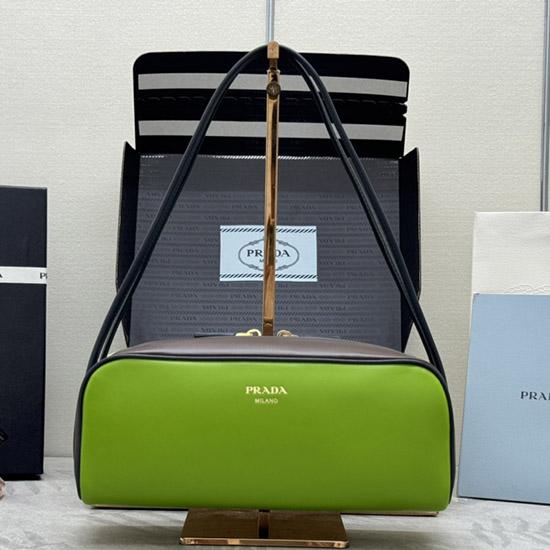 Prada Swing Leather shoulder bag Green 1BC249