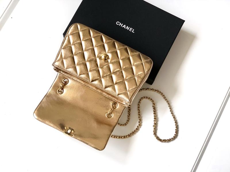 Small Chanel Flap Bag Gold AS54850