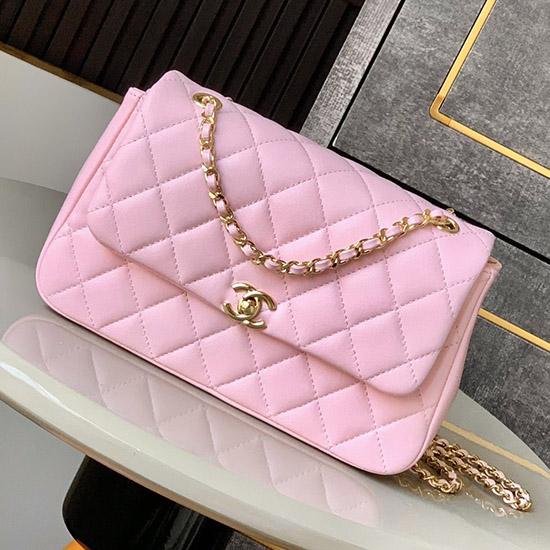 Small Chanel Flap Bag Pink AS54850