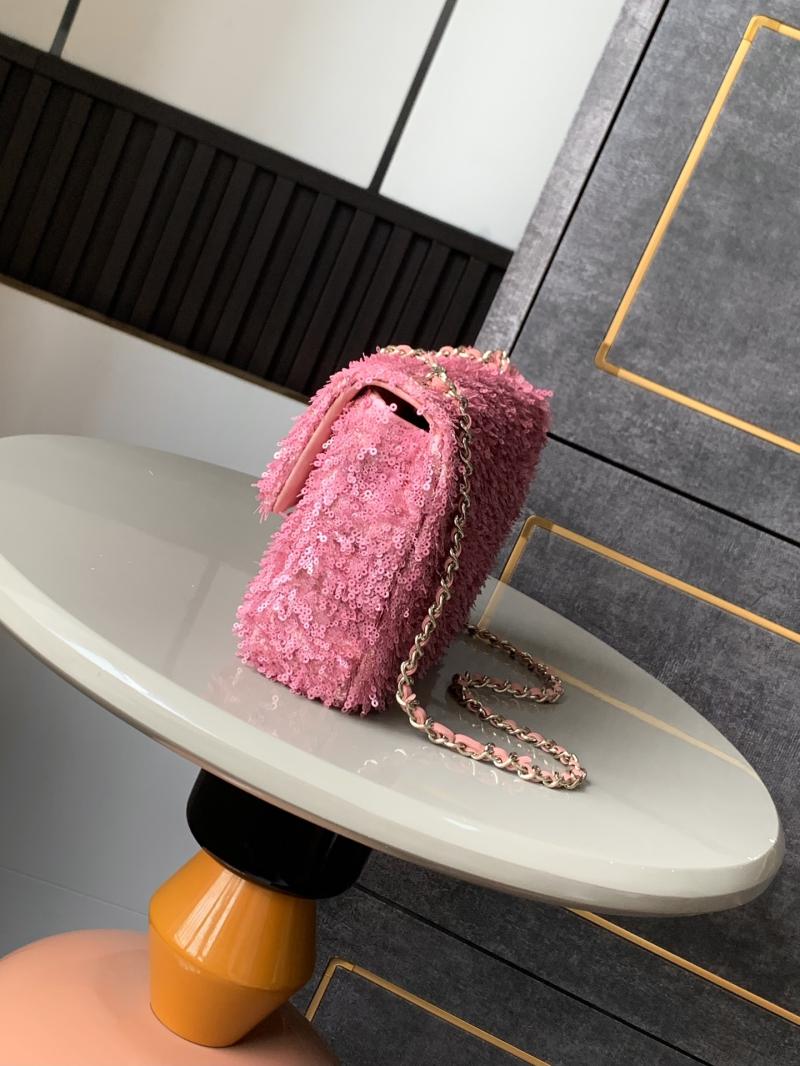 Small Chanel Sequins Shoulder Bag Pink CF2031