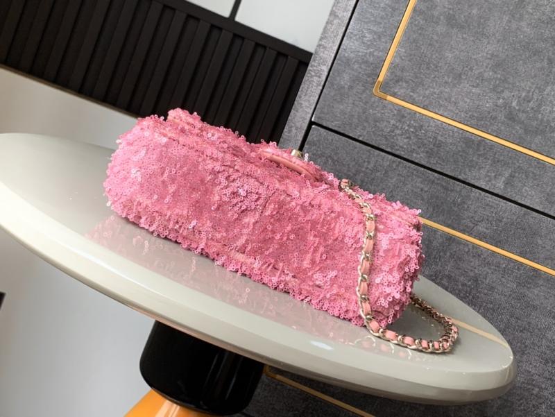 Small Chanel Sequins Shoulder Bag Pink CF2031