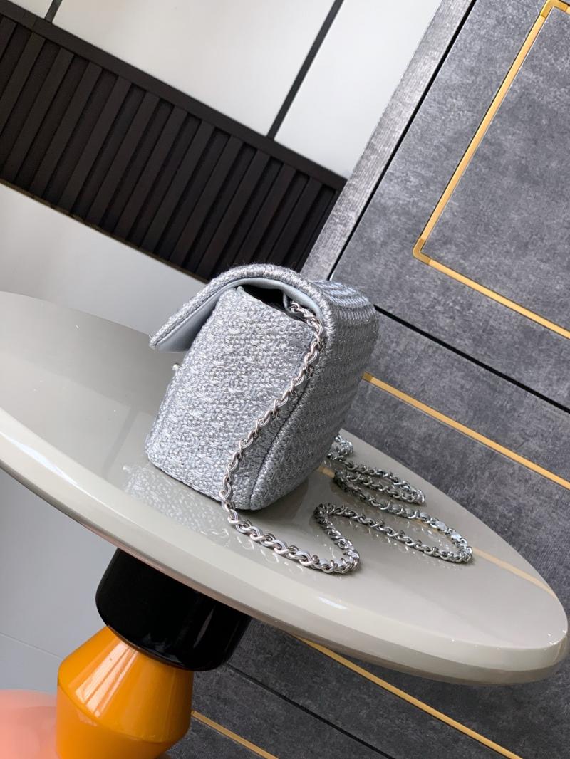 Small Chanel Tweed Flap Bag Grey AS5279