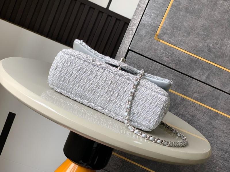 Small Chanel Tweed Flap Bag Grey AS5279