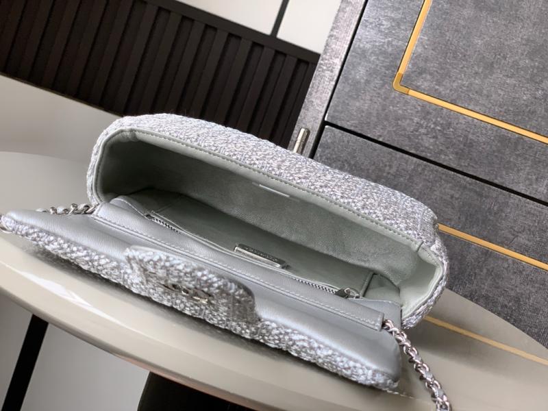 Small Chanel Tweed Flap Bag Grey AS5279